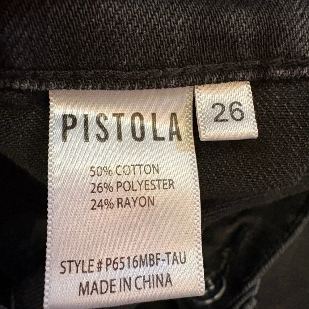 Pistola Black Bobbie‎ Crossover Waist Straight Jeans Size 26